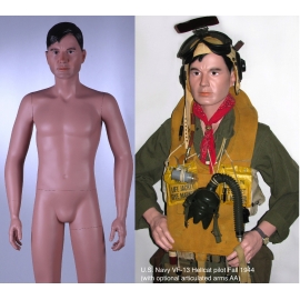 Military Male Mannequin Black Hair MDP16-CN