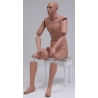 ARTICULATED SITTING Military Male Mannequin MSA09-ART