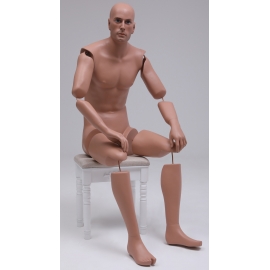 MSA13-ART bendable articulated sitting Military Male Mannequin