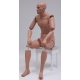 MSA13-ART bendable articulated sitting Military Male Mannequin