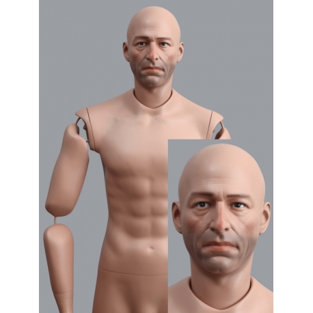 Articulated Military Male Caucasian Mannequin MH TE07